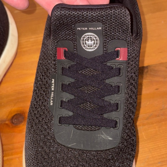 Peter Millar Black and Red Men's Hyperlight Apollo Sneakers size 10.5 - Picture 7 of 11